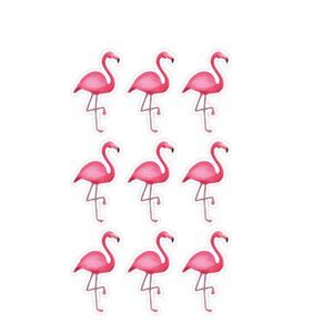 PINK FLAMINGO LAMINATED VINYL STICKERS #154